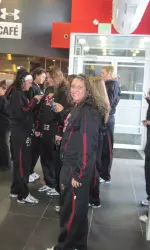 The Eagles made a trip to Under Armour for a tour on Friday afternoon.