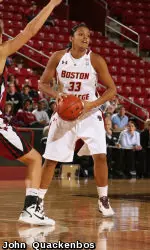 Freshman Korina Chapman notched a career-high 11 points and nine boards in the win over No. 13 Maryland last week.