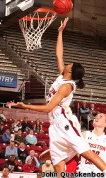 Shayra Brown led BC on offense with 19 points off the bench in the first game of the 2011-12 season against Fairleigh Dickinson.