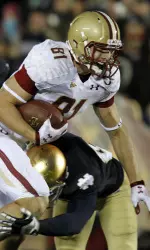 Junior TE Chris Pantale caught five passes for 60 yards in BC's 16-14 loss at Notre Dame on Nov. 19.