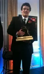 Luke Kuechly won the Lott IMPACT Trophy in Newport Beach, Calif. on Sundya night.