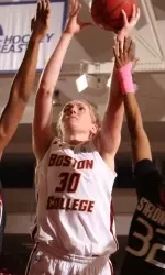 Carolyn Swords notched her 11th double-double this season with 23 points and 13 rebounds.