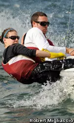 The Eagles coed team picked up first place at the ICSA Coed Dinghy Western Semifinal in California this past weekend.