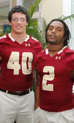 Boston College's Luke Kuechly (3rd) and Montel Harris (1st) were two of the top three picks for Preseason Player of the Year