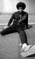 Francis stretching prior to a race.
