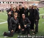 The sailing team before being honored at halftime of the football game on Saturday.