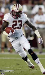 Jim Noel returns an interception.