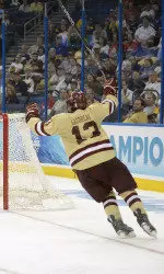 Sophomore forward Johnny Gaudreau recorded four points - two goals, 2 assists - in a four-point weekend for the Eagles.