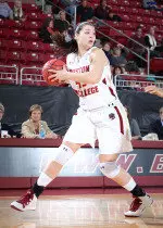 Katie Zenevitch notched a double-double (16-12) in leading BC to a victory over BYU at Conte Forum.