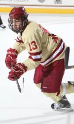 Sophomore Johnny Gaudreau scored his fifth and sixth goals of the season in #1 BC's 3-1 home win over #7 Notre Dame.