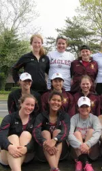 Several members of the BC Second Varsity Four boats