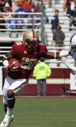 Sophomore running back Tahj Kimble in a game against Duke last season.