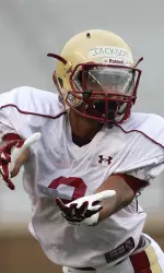 Freshman wide receiver Harrison Jackson led all receivers with five receptions for 50 yards in Boston College's first preseason scrimmage of 2012.