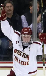 Captain Pat Mullane scored twice in BC's 5-2 home win over UNH on Friday night.