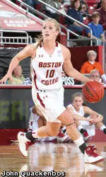 Kerri Shields led BC with 17 points in the loss vs. Hampton.
