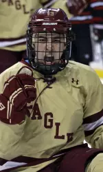 Junior Johnny Gaudreau, after cracking the 100-point plateau for his career, is averaging 2.33 points per game (2-5-7).