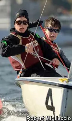 Freshman Max Simmon and sophomore Marcos Darcy in action at the Hoyt Trophy Regatta this past weekend.