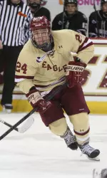 Senior assistant captain Bill Arnold posted his 100th-career point on Friday night, becoming the 75th Eagle in program history to accomplish the feat