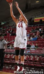 Junior Kat Cooper scored a career-high 21 points in the win over UNH on Sunday, Dec. 15. The Eagles will now host Holy Cross on Saturday at 5.