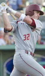 Freshman Chris Shaw hit his second home run of 2013.