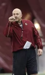 BC head coach Steve Addazio and the Eagles began spring practice on Tuesday.