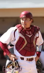 Senior Matt Paré has reached safely in 14 straight games, the longest streak of any Eagle this season.