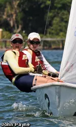 The women's sailing team is in second place after the second day on the water in St. Petersburg, Florida.