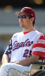 Frates is in the dugout for all the Eagles' game.
