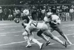 BC's Mike Mayock (20) breaks up a pass attempt at the Superdome as Jerry Stabile stands by to assist if needed.