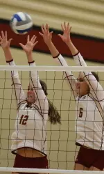Captain Kellie Barnum and senior Melissa McTighe