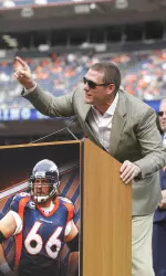 Tom Nalen, one of the best offensive linemen in Boston College football history who spent his entire 15-year professional career with the Denver Broncos, was inducted into the team's Ring of Fame