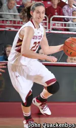 Kelly Hughes had a game-high 12 points vs. UNC on Sunday.