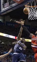 Reggie Jackson and the Thunder have won eight consecutive games.<br>Photo Credit: Oklahoma City Thunder