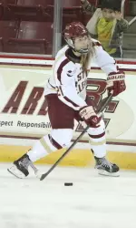 Junior defenseman Lexi Bender scored her first career hat trick