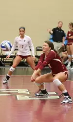 Workman recorded her 40th career double-double vs. Syracuse with 23 kills and 15 digs