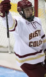 Steve Santini scored a power play goal at last year's World Junior Championship in Malmo, Sweden