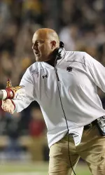 Head Coach Steve Addazio leads the Eagles against Penn State.