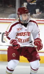 Austin Cangelosi netted his first goal of the season in game-tying fashion at UNH last night