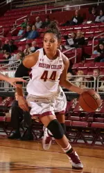 Junior Kat Cooper had 15 poins and seven boards off the bench for the Eagles today.