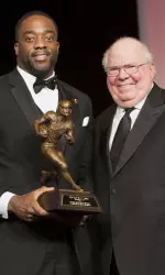Andre Williams was presented with the Doak Walker Award at the organization's annual banquet at the Hilton Anatole in Dallas on Thursday.