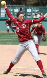 Nicole D'Argento pitched a complete game shutout and had an RBI double.