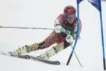 Sophomore Keith Shuman Skis Giant Slalom