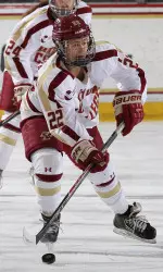 Haley Skarupa tallied five points (two goals, three assists) in BC's 8-1 victory over UNH.