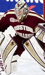 Thatcher Demko is an unblemished 6-0-0 in Hockey East action this season
