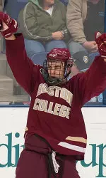 Isaac MacLeod will skate in his sixth NCAA game on Friday.