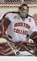 Corinne Boyles is the WHEA Goaltending Champion for the second straight year.