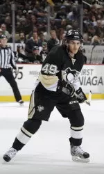 Brian Gibbons scored two in the Penguins' win on April 19.