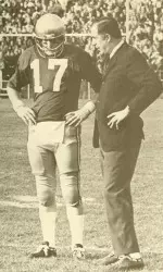 Quarterback Frank Harris with head coach Joe Yukica