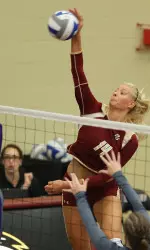 Sophomore Julia Topor had 7 kills and hit .419% in game one