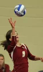 Junior Katty Workman lead the Eagles with 16 kills and 17 digs